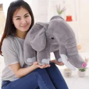 🔥『台現』 仿真 叢林動物 拍攝敎學道具 長鼻子大象 小象毛絨玩具 佈娃娃禮物 生日禮物 交換禮物 安撫娃娃公仔