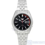 SEIKO 精工 SNK375K1手錶 盾牌5號 黑紅面 夜光 星期 日期 自動上鍊 機械錶 男錶【澄緻精品】