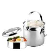 【潔豹】健康密封提鍋 12CM 1.3L【316不銹鋼 防漏 防溢 附內層 台灣製】