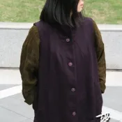 【聲聲慢】中式刺繡背心  淑女穿搭 手工染布 中國風 棉麻 手染服
