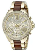 『Marc Jacobs旗艦店』美國代購 Michael Kors 彩金白閃耀羅馬滿鑽三眼計時腕錶