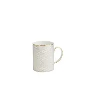 【WEDGWOOD】幾何黃金白色馬克杯380ml(官方直營)