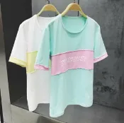 FINDSENSE服飾 FINDSENSE MD 時尚 男 潮 休閒 圓領 撞色 字母印花 短袖T恤 特色短T 學生短T