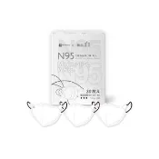藍鷹牌 N95醫用立體型成人口罩 極簡白系列B款 三色綜合 30片x1盒