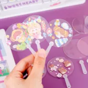 【桃園出貨】迷你透明扇空白迷你小扇子diy手繪扇子