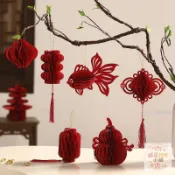 💖臺灣精選💖 馬年燈籠掛飾新年喜慶裝飾品福字掛件春節家用裝扮小掛件葫蘆