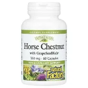 【iHerb】Natural Factors, 七葉樹與葡萄籽豐富，350 毫克，60 粒膠囊