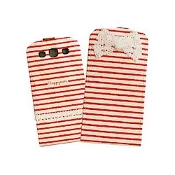HAPPYMORI SAMSUNG GALAXY S3 條紋蝴蝶 掀蓋式皮套