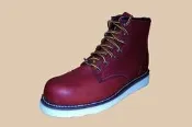 【鞋媽媽】[女]AE真皮馬汀鞋*木質紅色白大底*red wing*紅翼風格*ae009