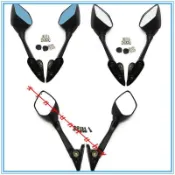 適用YZF R3 R25 R15後照鏡NMAX155 /Xmax改裝反光鏡17-18年 山葉仿賽照後鏡 機車可折疊後照鏡