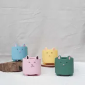 【現貨】動物可愛盆栽 /陶瓷盆 /小盆栽 /多肉盆 /粗陶盆/矮盆/透氣/園藝/花盆/動物盆栽