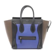 【DOKODEMO】【二手】 CELINE Luggage Mini Shopper 手提包 189213 黑色/灰色 米色/藍色 皮革 Luggage Mini Shopper 女士二手 B