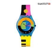 Swatch NEON FLUMOTIONS 超薄手錶/男錶/女錶/瑞士製造 SS08S101(34mm)【官方旗艦店】