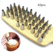 42Pcs Icing Piping Nozzles Different Shapes Cake Pastry Flow