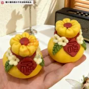 新年生日福袋中式福袋壽桃蛋糕花餑餑聚寶盆造型模具