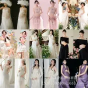 鑫弘數碼影像 孕婦拍照服裝影樓主題時尚唯美小清新大肚孕媽攝影寫真衣服在家拍鑫弘-素時衣櫥