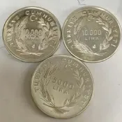【可開發票】土耳其1988年奧運會紀念幣 10000裏拉5000裏拉銀幣 重23.3克 925銀-86282【满额免運】