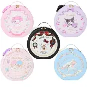 【小禮堂】Sanrio 三麗鷗 圓形硬殼手提化妝箱 角色款 Kitty 雙子星 酷洛米(平輸品)