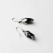 【Georg Jensen 喬治傑生】2024年度黑瑪瑙純銀針式耳環