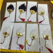 騰玉宴 台灣製造 神尊用 尺三尺六通用 手工羽毛扇 濟公扇 諸葛扇 孔明扇 七爺 八爺 扇子