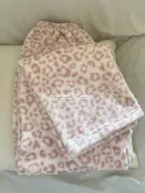 全球選品1館 生活百貨 日系豹紋HelloKitty睡衣女冬季珊瑚絨可愛加厚學生卡通家居服套裝