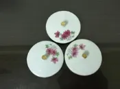 WH25371【四十八號老倉庫】全新 早期 台灣 金邊 杜鵑花 茶杯杯蓋 7.4/5.7 cm【懷舊收藏擺飾道具】
