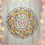 獨家Art入選獎靜心瑜伽喜悅四季掛布七脈輪生命之花六芒星曼陀羅