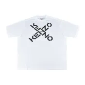  KENZO黑字印花LOGO棉質字母X造型短袖圓領T恤(男款/白)