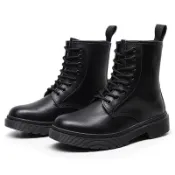 台灣發貨 日本Dr正品Martens 馬汀靴 1460 馬丁靴 女軟皮純黑線 MONO情侶短靴男女真皮靴子圓頭潮流機車鞋