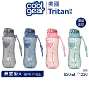 美國COOL GEAR 防滑透明鎖扣彈蓋直飲水壺 820ml｜Tritan材質水壺運動水壺透明水壺_1220