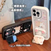 可愛貓咪支架手機殼 適用OPPO A6X A5 A3 pro  A3X A79 A78 A77 A74 A73 5G