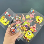 派大星貼紙 海綿寶寶周邊 卡通轉印貼紙 防水貼紙 裝飾貼紙 手機殼貼紙 平板筆記本水杯裝飾 派大星周邊
