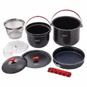 【露營趣】Coleman CM-26764 硬鋁鍋具組 鋁合金套鍋 煮飯鍋 煎鍋 平底鍋 湯鍋