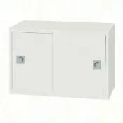 文創集-南亞塑鋼     曼尼 南亞塑鋼2尺雙拉門組合收納櫃-60x31x40cm免組