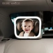 BEBE AMiCO-LED360°車用廣角寶寶觀察後視鏡(無線遙控)