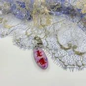 原創手作設計 / 使用 Padico 星の雫 uv膠 電腦繡文字拉鍊墜飾