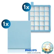 PHILIPS飛利浦 吸塵器專用HEPA濾網、濾棉~適用 FC8637