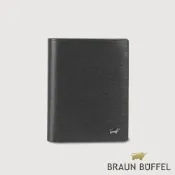 【BRAUN BUFFEL 德國小金牛】台灣總代理 波索-A 12卡直立中夾-黑色/BF519-359-BK
