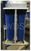 (WDS)全戶水塔過濾器-20吋大胖雙管淨水器(1“進出水口)-烤漆腳架型(非組合式,焊接一體型)不含濾心$1800