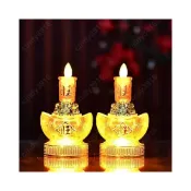 (店+){滿299發貨}神明燈一對 祖先燈 光明燈 電池蠟燭燈 LED財神燈 插電供佛燈 神桌燈 公媽燈#cindy3916