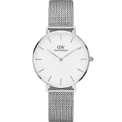Daniel Wellington DW Petite Sterling 極簡美學米蘭帶女錶-銀框 DW00100164