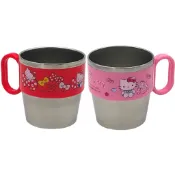 【全家行動購】【Hellokitty】不鏽鋼疊疊杯300ml紅(300ML)