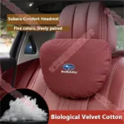 艾秋車品♕適用Subaru汽車麂皮絨護頸枕腰枕 斯巴魯頭枕腰靠 Forester XV Outback BRZ GC 森
