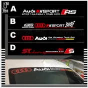 高回購好評王🏆 奧迪AUDI 前擋風玻璃貼紙 改裝貼 車身貼紙 防水防曬 個性化 A4L A6L A3 A5 Q3 Q