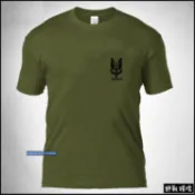 【野戰搖滾-生存遊戲】SAS 英軍空降特勤隊戰術T恤【軍綠色、黑色】狙擊手小隊短袖T恤純棉排汗衣迷彩服特警勤務