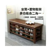 (店+)實木換鞋凳 家用門口可坐式鞋櫃 試衣間置物長凳 北歐全實木換鞋凳 鞋凳鞋架 進門可坐式穿鞋凳鞋櫃 P