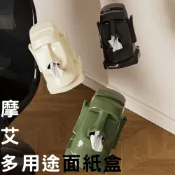 摩艾石像多用途面紙盒 🌸台灣現貨🌸【蝦皮代開發票】眼鏡架 耳機架 眼鏡架 居家擺飾 桌面收納 潮酷擺飾 搞笑面紙盒