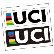 🚲車貼樂園 UCI世界自行車聯盟LOGO貼紙 公路車山地車貼 自行車架前叉頭盔定製 公路自行車車架裝飾貼紙 腳踏車貼紙