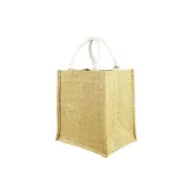 (店+)繽紛A6多彩麻布袋｜黃麻袋 手提袋 彩色麻布袋 購物袋 午餐袋 無印風 蝶古巴特 拼貼麻布袋 彩繪胚布包｜麥手作