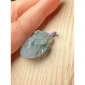 （現貨）～❤️冰飄藍花 三腳蟾蜍錢袋 墜子
